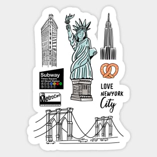 New York City Skyline Sticker